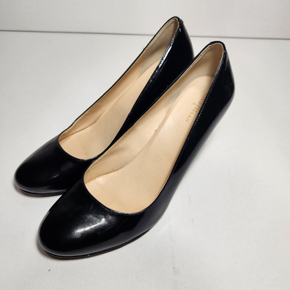 Cole Haan‎ Womens Size 10B Black Patent Leather Wedge Heels